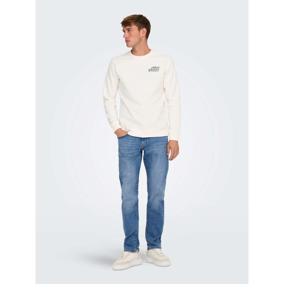 ONLY & SONS MEN΄S WEFT REGULAR FIT COTTON JEANS BLUE